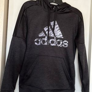 Adidas climawarm hoodie with purple logo size small